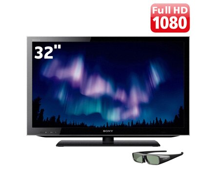 A TV 32” LED 3D Sony  Série HX KDL 32HX755